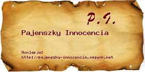 Pajenszky Innocencia névjegykártya